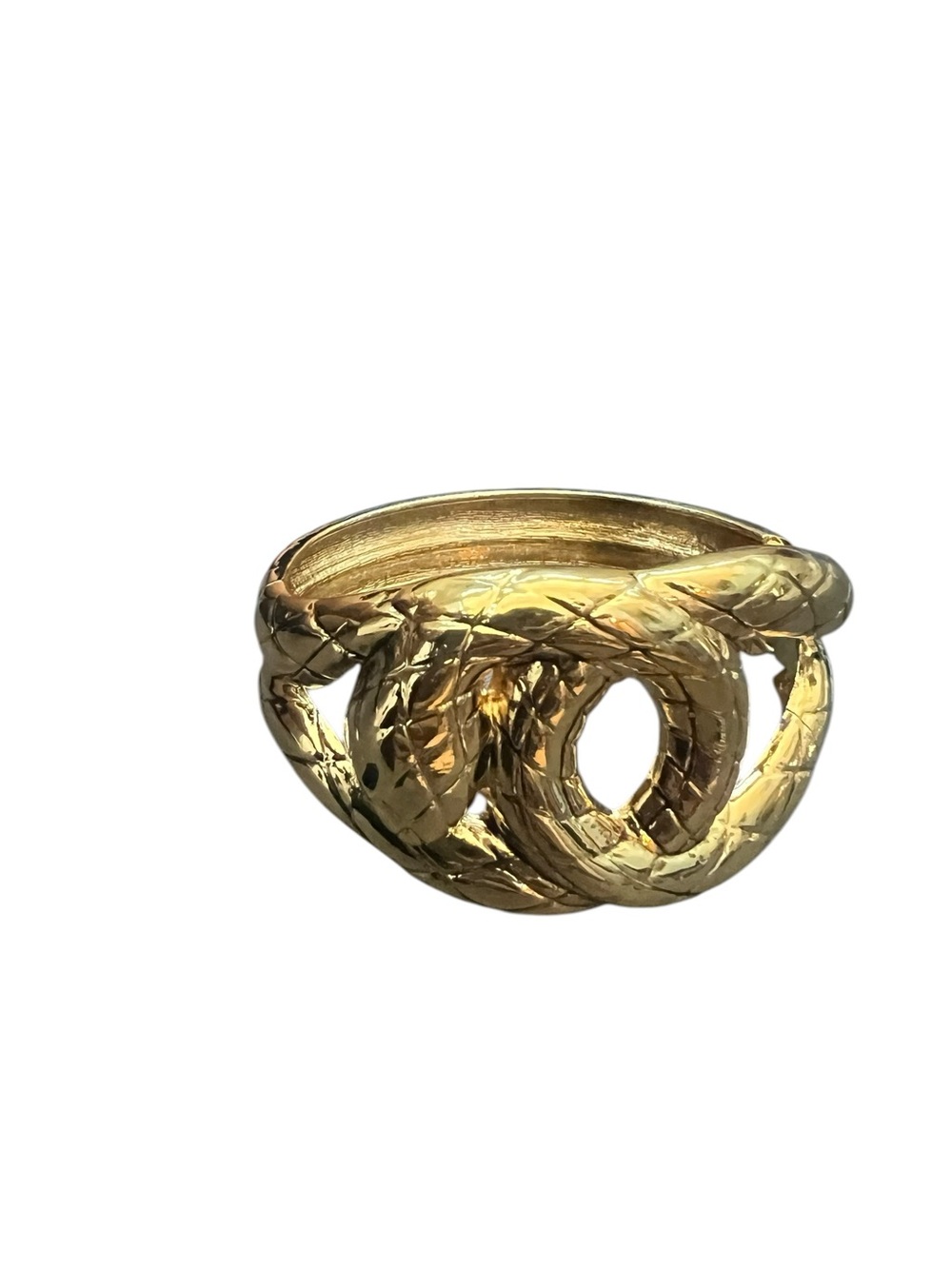 Gold-Tone Twisted Knot Women's Ring
